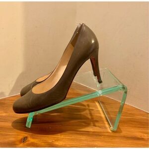 Christian Louboutin Womens Brown Leather Platform Pumps Stiletto Heel Size 40.5